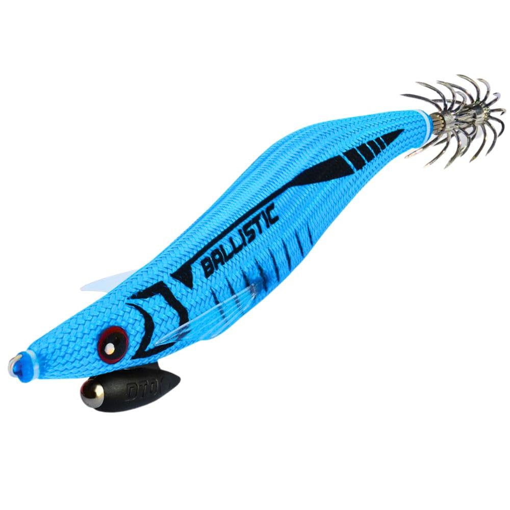 DTD Squid Fishing Cloth Wrapped Lure BALLISTIC FULL COLOR EGI 3.5