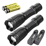 WishDeal Premium Quality 3000 Lumens LED Tactical Torch T6 Flashlight With 18650 Rechargeable Battery & Universal Charger