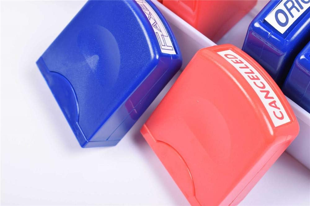Home Office Business Rubber Stamp - Self Inking Pre-Inked Office Stamp Set, Message Account Stamp Office Stationary Stamper Business Paper Work Text File Stamps(8PCS) : Office Products