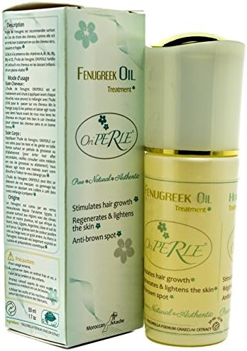 Fenugreek Seed Pure Carrier/Base Sweet Almond, Reduce dark spot, Natural Botox, Stimulate hair growth, Skin lightening, fenugreek for hair growth, fenugreek oil 1.7 oz (50 ml) by Oriperle