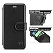 iPhone 6S Case iPhone 6 Case, SHIELDON Genuine Leather Wallet Case Slim Flip Case Cover with Stand Function & Credit Card Slots [Magnetic Flap Closure] for iPhone 6S/6, Black