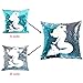 leegleri Mermaid Sequins Pillow Case, Reversible Sequin Throw Pillow Cover with Zip,Magic Mermaid Cushion Cover for Chair Couch Bed Sofa