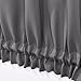 NICETOWN Door Curtains Blackout Rod Pocket Privacy Shades, Thermal Insulated Small Window Treatment French Door Curtain for Silding Door (54W x 40L, Grey, Tie Back Included, 1 Panel)