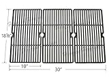 Hongso PCE993 Matte Cast Iron Cooking Grid Replacement For Charbroil 463224912, 463231711, Kenmore 415.16135, 415.16135110 And Cuisinart, Ceramic Grills; Aftermarket Replacements, Set Of 3