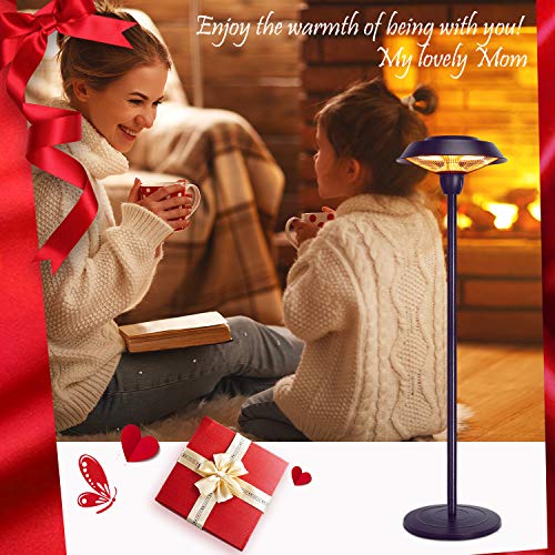 Star Patio Outdoor Freestanding Electric Patio Heater, Infrared Heater, Hammered Bronze Finished, Portable Heater Suitable as a Balcony Heater, BBQ and Outdoor Party Heater, ZHQ1566-C-S - Thumbnail 4