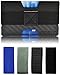 Fidelo Minimalist Wallet For Men - Slim RFID Blocking Mens Wallets Credit Card Holder. 3K Carbon Fiber. The Compact Wallet Comes With 5 Colors of Cash Bands - Minimalist X Series