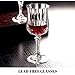 Crystal Wine Glasses Set of 4 by Bella Vino - 5.5 Ounce - Old Fashioned Designed Carved Wine Glass - Lead-Free Short Stem Champagne Goblets - Durable and Dishwasher Safe - for Family Dinner, Parties