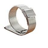 Milanese Loop Mesh Stainless Steel Watch Band 18mm 20mm 22mm 24mm Double Folding Clasp Buckle Bracelet