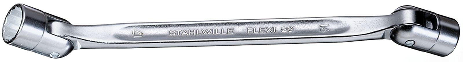 Stahlwille 43010809 Flexi 29 Double Ended Flexi-Joint Spanner, Bi-Hexagon, 8mm x 9mm Opening, 201mm Length, Pack of 10