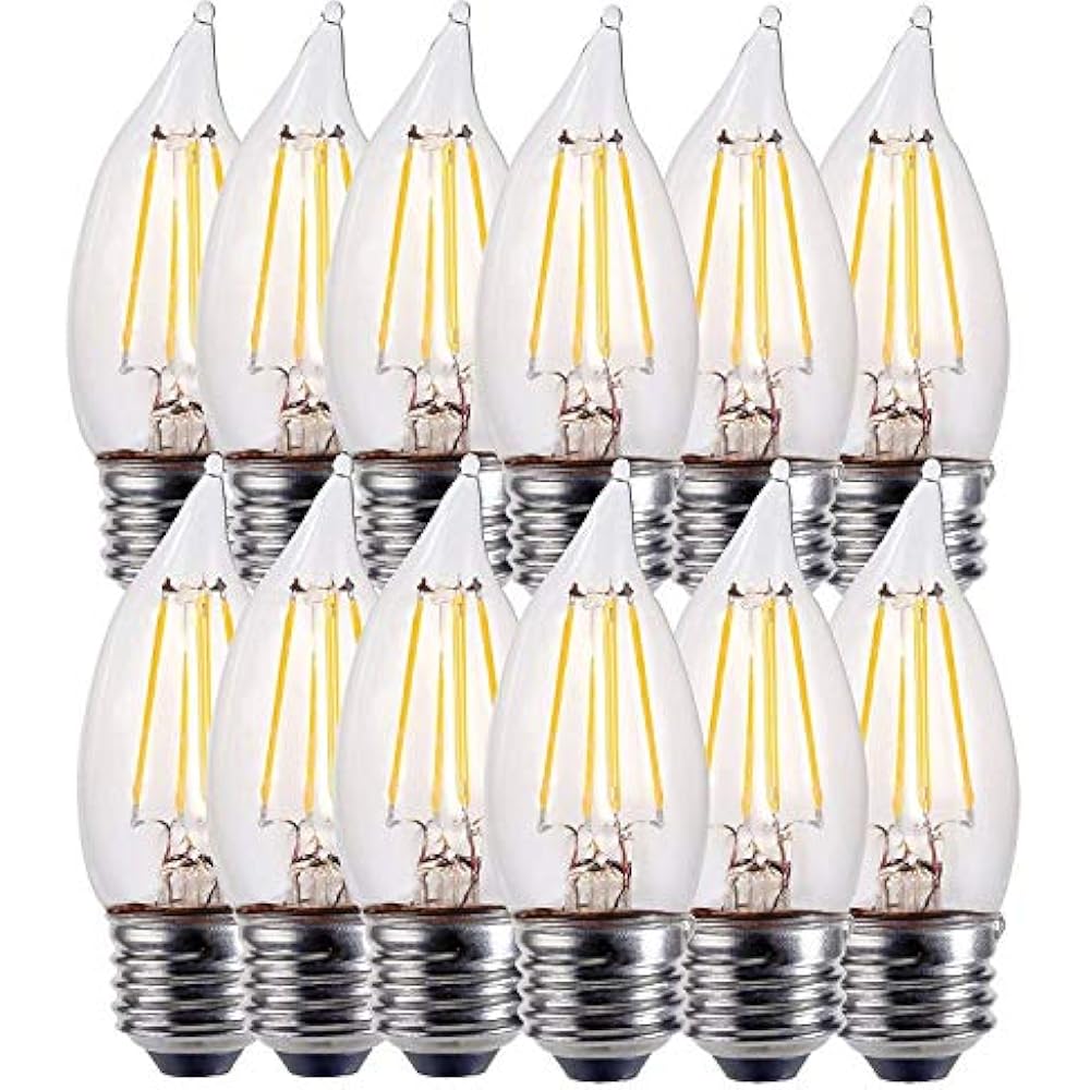 E26 LED Candelabra Bulb 60W Equivalent Dimmable Chandelier Light Bulbs