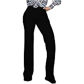 Aomice Women's High Waisted Stretchy Bootcut Pull On Dress Pants Casual Work Pants Fitted Trousers