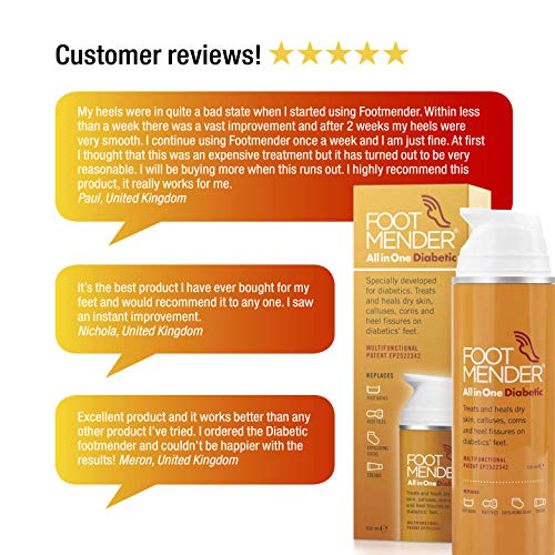 Footmender-All-in-One-Diabetic-Now-Available-on-Prescription-Treat-and-Heal-Your-Dry-Feet-Hard-Skin-Corns-and-Cracked-Heels-Significant-Effect-After-First-Treatment-150-ml