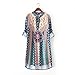 Womens Bohemian Dress,Xinantime Neck Tie Vintage Printed Ethnic Dresses (XL)