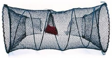 2 Nasse Da Pesca Pieghevoli | Reti Per Pesci, Granchi E Gamberi | 45x22x22 Cm | Materiale Nylon | Per Fiumi, Laghi E Mare