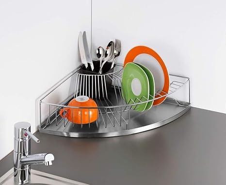 Corner Dish Drainer Amazon De Home Kitchen