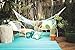 Fab Habitat Outdoor Rug - Waterproof, Fade Resistant, Crease-Free - Premium Recycled Plastic - Striped - Large Patio, Deck, Sunroom, Camping, RV - Cancun - Turquoise & Moss Green - 6 x 9 ft