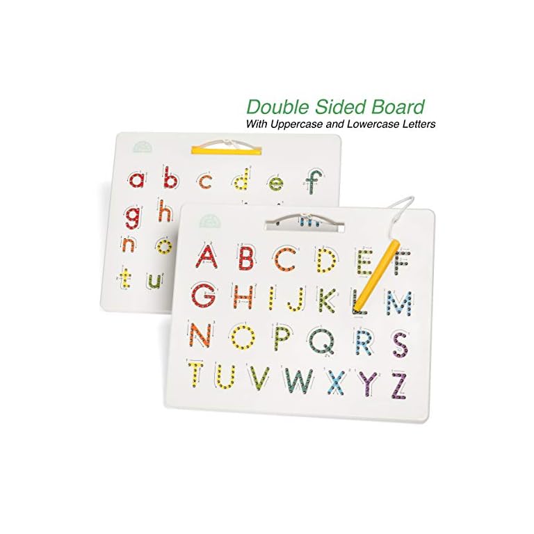 Letter Board & Letters Toddler Toys (2 in 1) Double Sided ABC