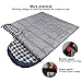 REDCAMP Cotton Flannel Sleeping Bag for Adults, XL 32/41/50F Comfortable, Envelope with Compression Sack Grey 3lbs (91