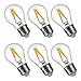 LIGHTSTORY LED Edison Bulb A15, E26 Base 2700K Non-dimmable Filament LED Bulb, 3W=40W (6 Pack)