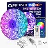 Militisto LED Light Strip 32.8ft, Compatible with Alexa, Echo, Google Home, Music LED Lights for Bedroom