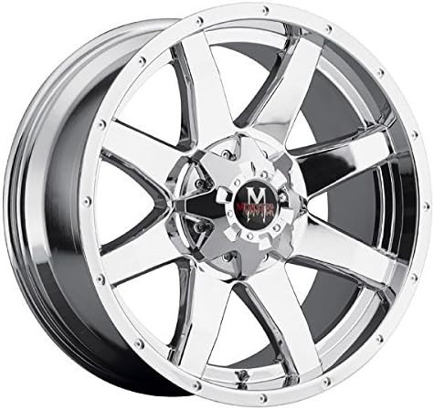 Off Road Monster M08 18 Chrome Wheel / Rim 6x135 & 6x5.5 with a 0mm Offset and a 87.1 Hub Bore. Partnumber M08860700