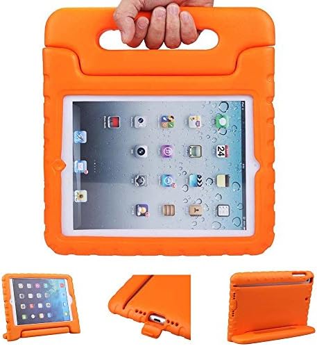 iPad Air 2 Case,iPad 6 Case - Animov Light Weight Shockproof Kido Series Multi Function Convertible Kids Friendly Handle Cases Cover with stand For iPad 6th generation - Orange