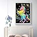 Unicorn Adults' Paint by Number Kits for Full Drill DIY 5D Diamond Painting,Crystal Rhinestone Diamond Embroidery Pictures Arts Craft for Home Wall Decor,Colorful Unicorns