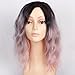 Colorful Bird Ombre Curly Wigs Synthetic Wavy Bob wigs 14 inches Medium Length Curly Wig