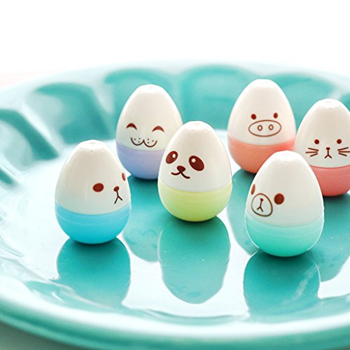 Lvyuanda 6 pcs Mini Pill/Leaves/Eggs Shaped Cute Highlighter Pens For Writing/Painting in Office&Home (Eggs Style)