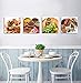 kitchen Wall Decorations Colorful Herbs Spices And Vegetables Photo Painting Wall Art Canvas Print 4 Panel Framed Artwork Food Pictures For Home Decor Modern Home Decor Dining Room Wall Decor Gift