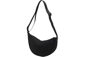TWOYOMN Crossbody Bag Nylon Crescent Bag Women Lightweight Small Hobo Bag with 2 Pack Inner Dumpling Bag Casual