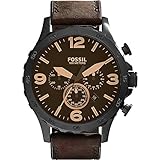 Fossil Nate Chronograph Leather Watch