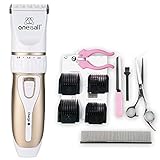 oneisall Rechargeable Cordless Professional Home Pet Dogs And Cats Grooming Trimming Clipper Kit