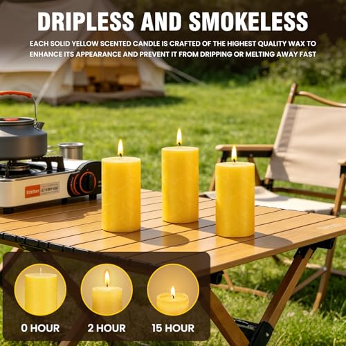4 Pack Citronella Candles Outdoors, 200 Hours Large Citronella Candles Outdoor Long Burning - Dripless, Smokeless, Soy Wax Scented Candles for Camping, Outside, Garden, Backyard, Balcony