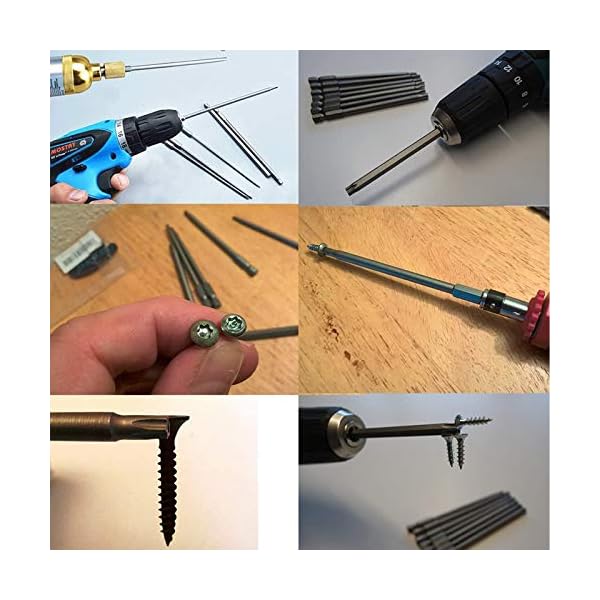JTENG 8 StÃ¼ck 150mm Torx Bits Schraubendreher Set Extra lang und magnetisch T8-T40 1/4 Zoll Sechskant Schaft Elektrische Schraubendreher Werkzeuge – Bild 5