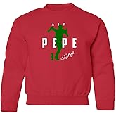 Portugal Football Air Pepe 2022 World Soccer Fan Youth Crewneck Sweatshirt (Red, Youth Small)