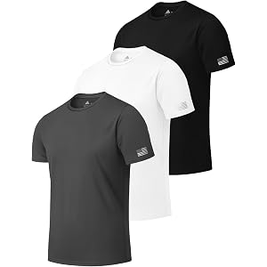 ZITY 3 Pack Men's Swim Shirt UPF 50+ Rash Guard Short Sleeve Sun Protection T-Shirts Fishing Beach Workout Shirts
