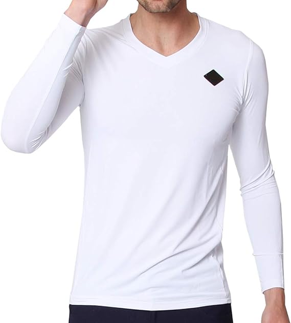 Amazon ブルークラッシュ Bluecrush Vカットアンダーウエア ゴルフウェア メンズ 春 夏 ホワイト Llサイズ シャツ 通販