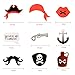 GoaPly Pirate Party Supplies Photo Booth Props for Kids Birthday Party Decorations, 22 Ct