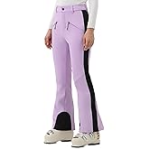 HIGH EXPERIENCE Womens Ski Pants Slim Fit Soft Shell Snow Fleece Lined Snowboard Fitted Insulated Waterproof Windproof Warm