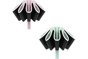 BAODINI Inverted UV Umbrella for Rain and Sun Medium Size UPF 50+ Rverse Compact Umbrella Auto Open Close