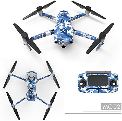 Hensych Waterproof Full Protective Stickers Decal Wrap Skin Cover Kit Camouflage Stripes Stickers for Mavic 2 Pro Zoom Done Body +Remote Controller+Batteries