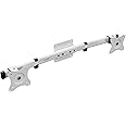 VIVO Dual VESA Bracket Adapter, Horizontal Assembly Mount for 2 Monitor Screens up to 27 inches, White, MOUNT-VW02AW