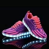 BEGT Kids Boys Girls LED Shoes Breathable Light Up USB Charging Sneakers For Daily Wear/Jogging/Walking