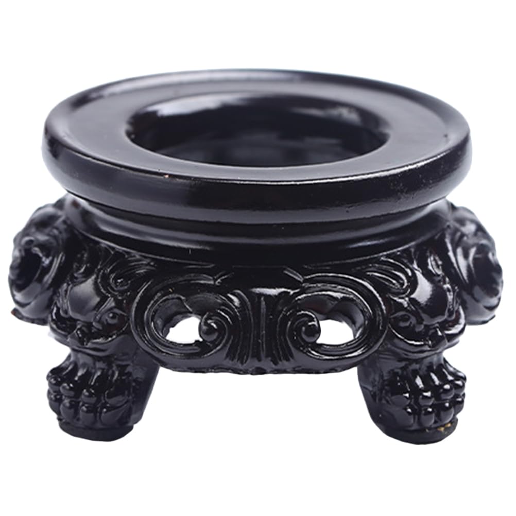 Housoutil Ball Display Base Stand 2.36X2.36X1.18In Resin Crystal Ball Holder for Home Office Sphere Ornament Decor