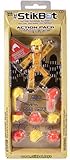 Stikbot, Hair Styles Action Pack Role Play Accessory Set (Gold Stikbot with Yellow and Orange Hair)