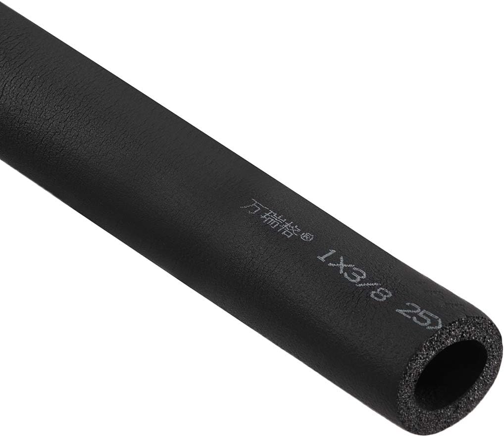 Sourcingmap Foam Hose 1" x 3/8" Air Conditioner Heat Insulation Pipe Black 6 Foot Length
