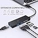 AUKEY USB C Hub with SD/TF Card Reader + 3 USB 3.0 Ports, USB C Adapter Ultra Slim for MacBook Pro 2017/2016, Huawei MateBook, Chromebook Pixel and More