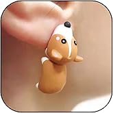 YANCHUN 6 Pairs Cute Animal Bite Earrings for Women 3D Clay Earrings Animal Cartoon Biting Ears Stud Earrings Jewelry Gifts