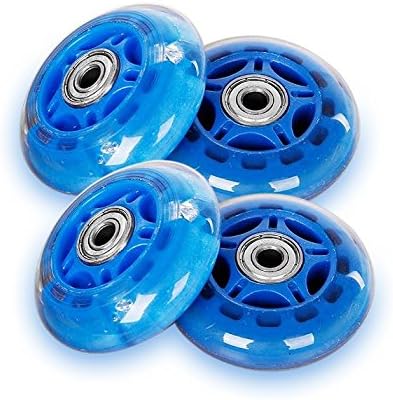 Yephets Skates Wheel Replacement Wheels 64/70/76/80mm with LED Illuminating Lights, Bearings Included, Pack of 4